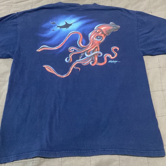 Vintage Ocean/ Squid Graphic Tshirt | Size L - Picture 2 of 7